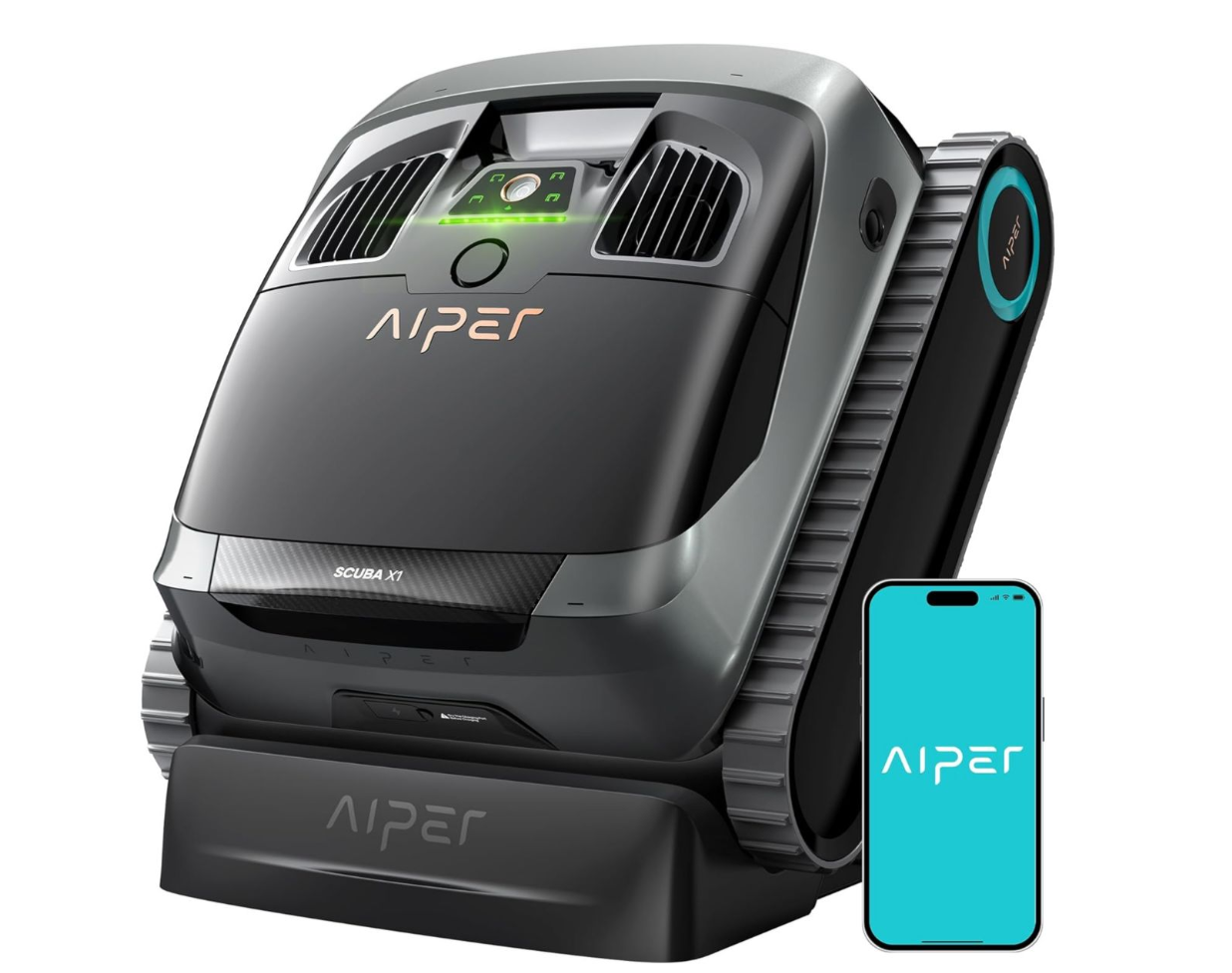 Robot piscine AIPER Scuba X1 – Sans fil – Nettoyage fond, parois et ligne d’eau – Navigation intelligente – Application mobile