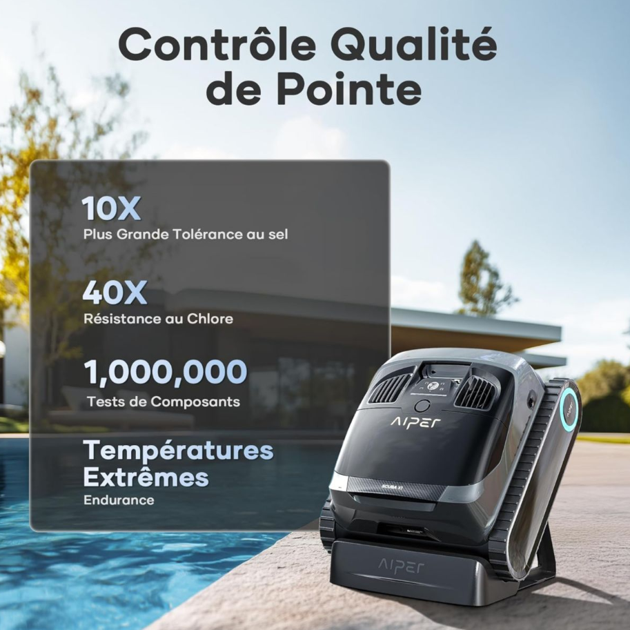 Robot piscine AIPER Scuba X1 – Sans fil – Nettoyage fond, parois et ligne d’eau – Navigation intelligente – Application mobile - immagine 5