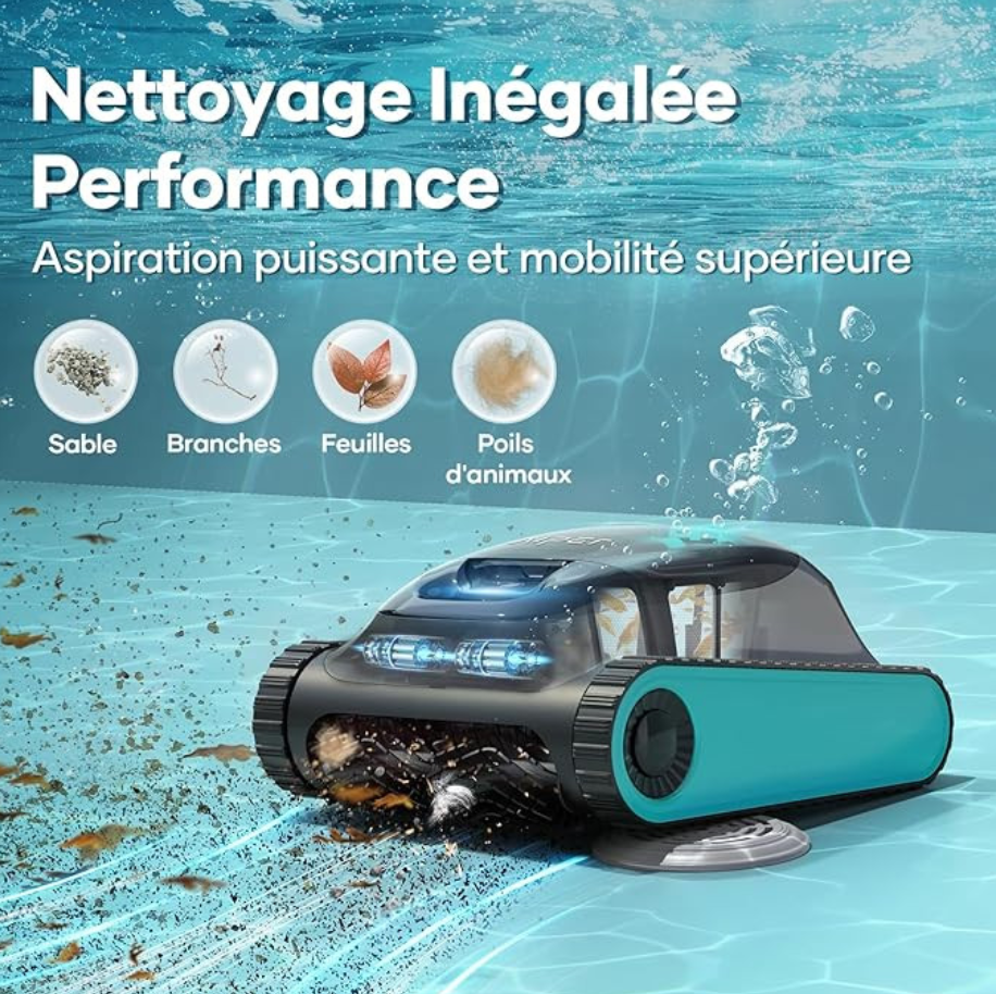 Robot piscine AIPER Scuba X1 – Sans fil – Nettoyage fond, parois et ligne d’eau – Navigation intelligente – Application mobile - immagine 6