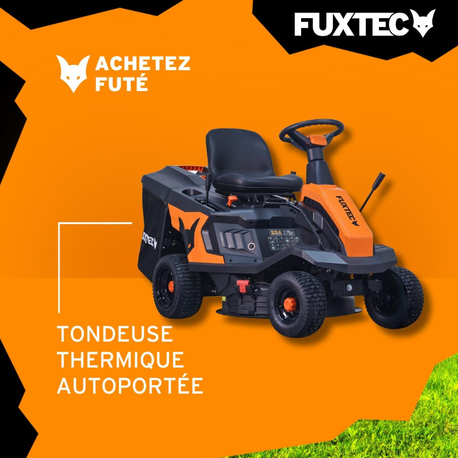 Tondeuse autoportée FUXTEC FX-RMR66 – 6 CV, largeur de coupe 66 cm, bac 150 L, tracteur tondeuse compact - immagine 2