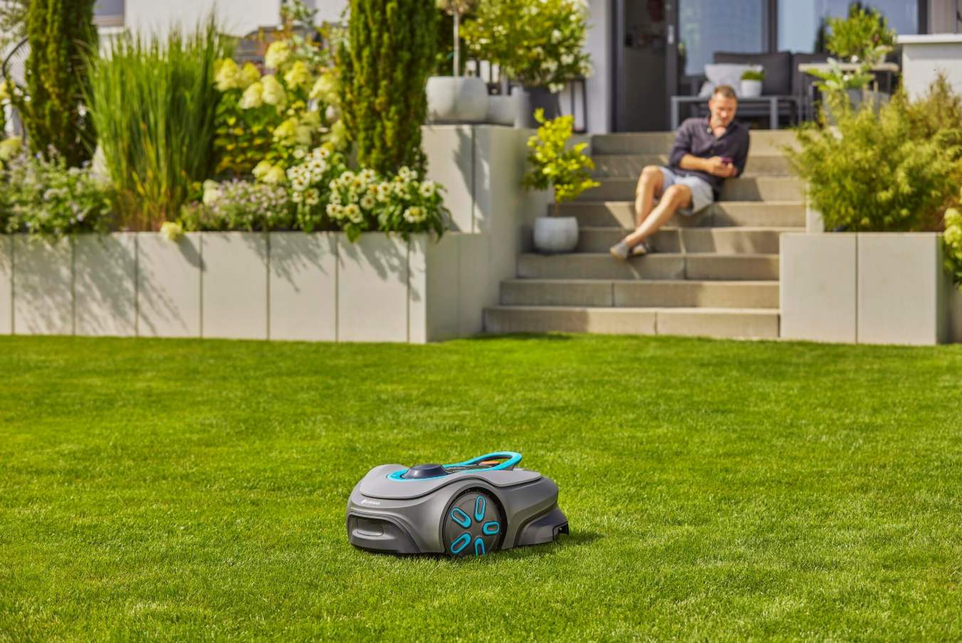 Robot tondeuse Gardena Smart Sileno Free 900 m² – Sans fil périphérique – Connecté - immagine 8