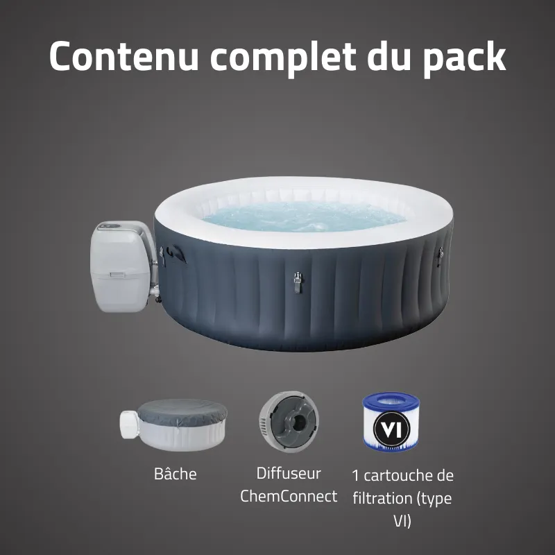 Spa Gonflable Bestway Lay-Z-Spa Baja AirJet 2 à 4 Places - immagine 6