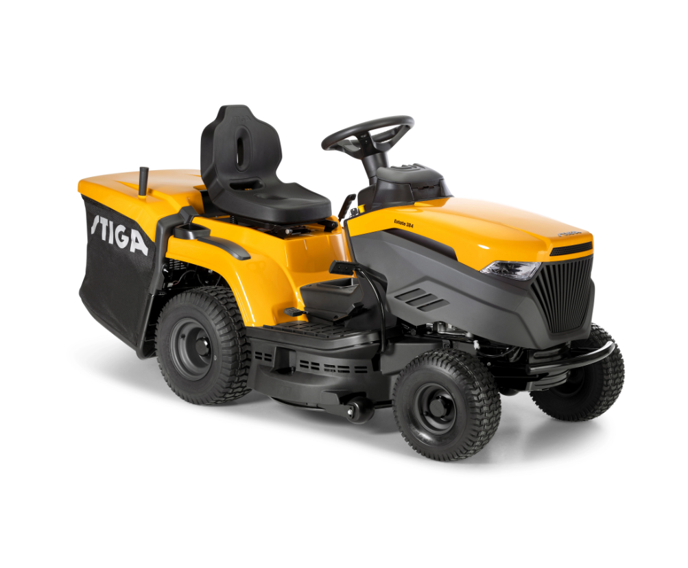 Tondeuse autoportée STIGA Estate 432 cm³ – 84 cm de coupe, éjection arrière avec bac, tracteur tondeuse performant