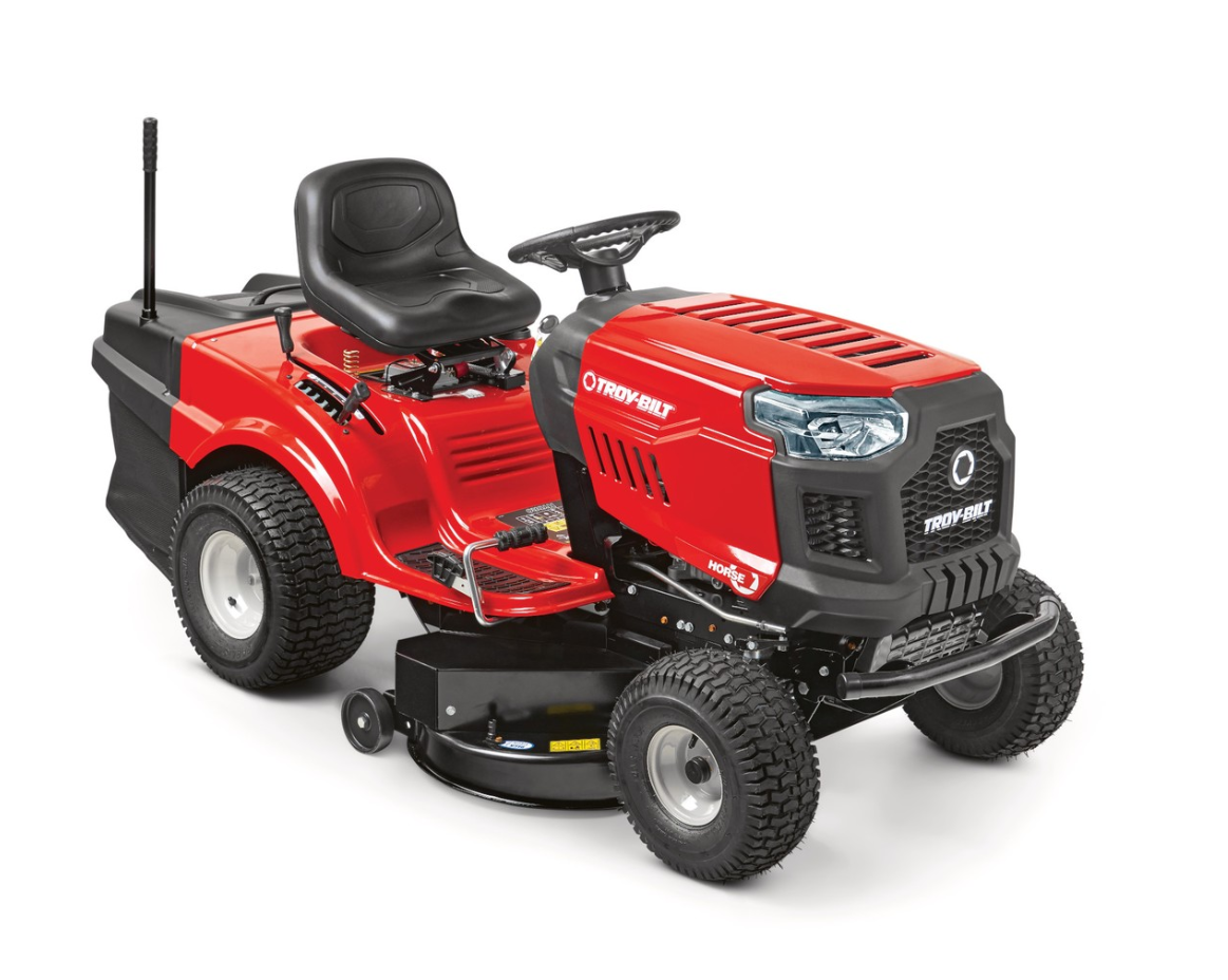 Tondeuse autoportée Troy-Bilt Horse 105T-R – 105 cm de coupe, ramassage intégré, tracteur tondeuse puissant