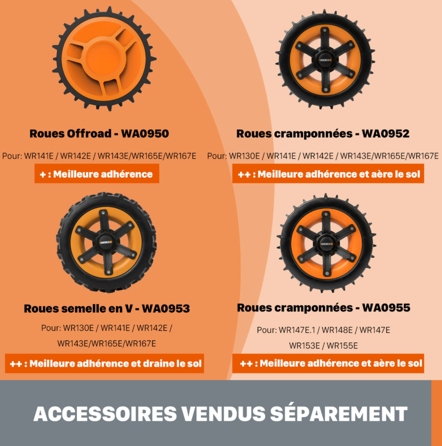 Robot tondeuse WORX Landroid WR155E – Jusqu’à 2000 m² – Connecté WiFi – Coupe bordures - immagine 10