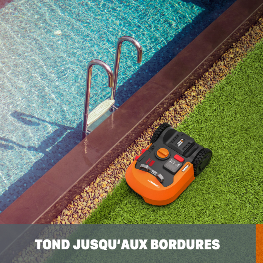 Robot tondeuse WORX Landroid WR155E – Jusqu’à 2000 m² – Connecté WiFi – Coupe bordures - immagine 4