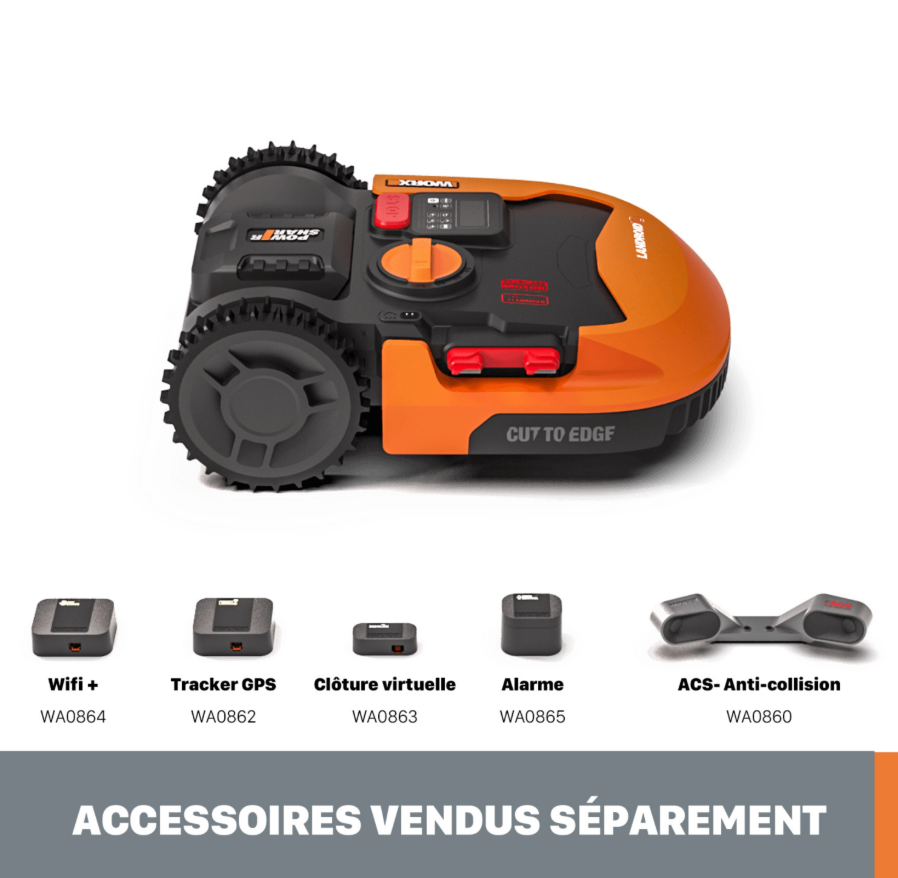 Robot tondeuse WORX Landroid WR155E – Jusqu’à 2000 m² – Connecté WiFi – Coupe bordures - immagine 9