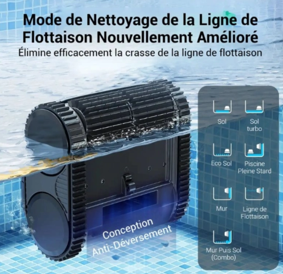 Robot piscine sans fil Wybot C2 Vision – Double filtration – Navigation intelligente – Application mobile - immagine 6