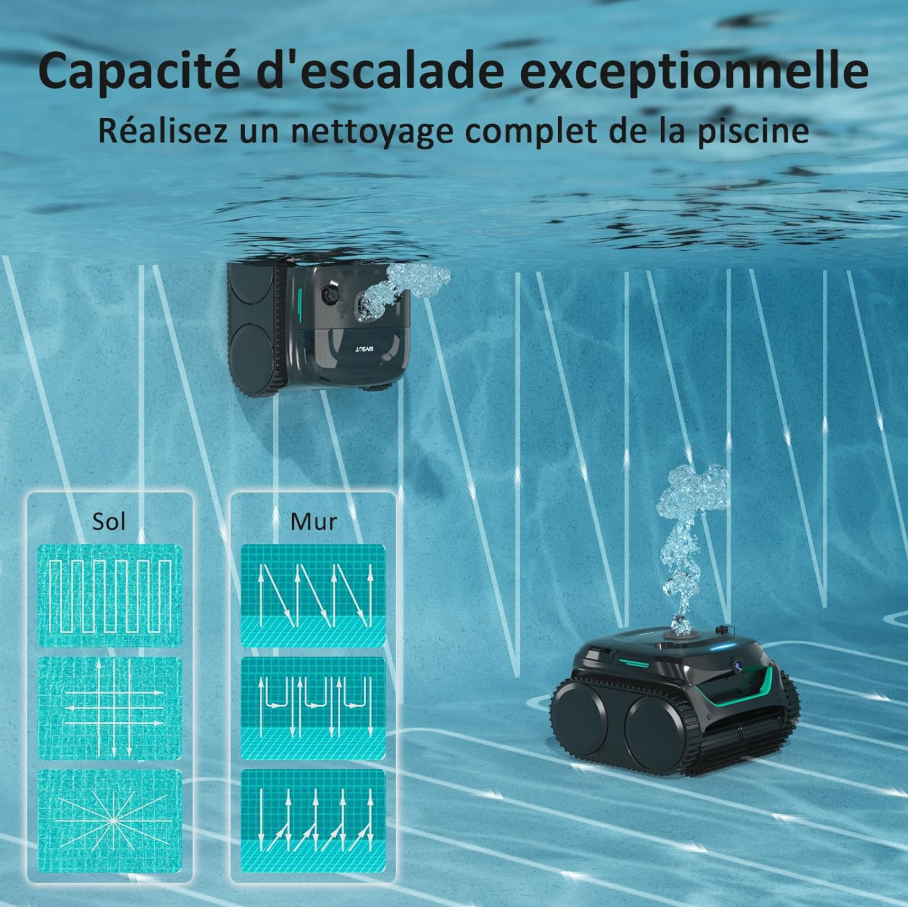 Robot piscine sans fil Wybot C2 Vision – Double filtration – Navigation intelligente – Application mobile - immagine 7
